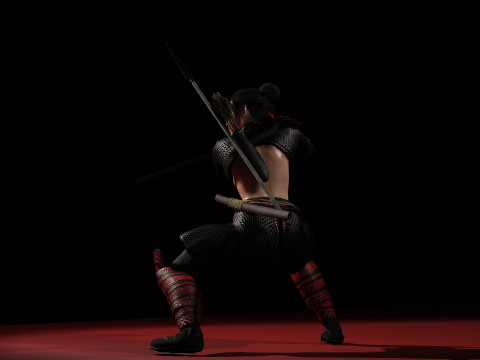 緋色の侍 3Dモデル