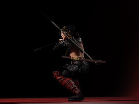 緋色の侍 3Dモデル
