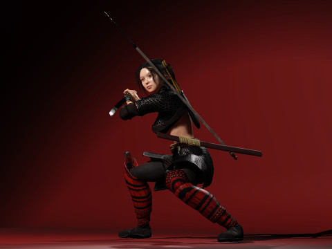 緋色の侍 3Dモデル