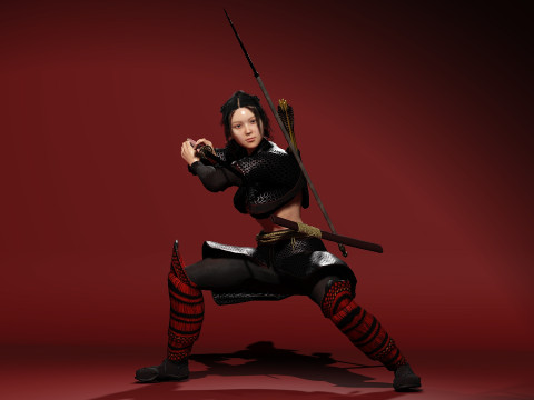 緋色の侍 3Dモデル