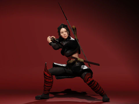 Scarlet Samurai 3D Model