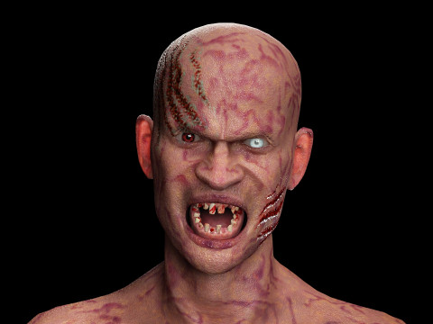 Zombie maschio Modello 3D