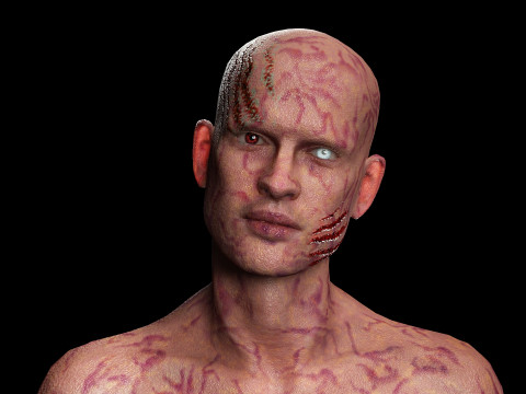 Zombie maschio Modello 3D