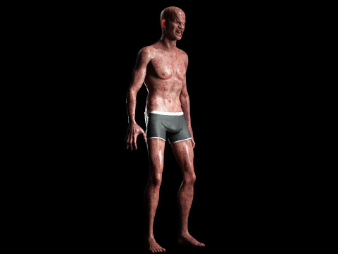 Zombie maschio Modello 3D