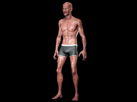 Zombie maschio Modello 3D