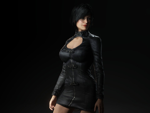 Mysterious Girl Aria 3D Model