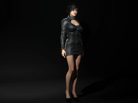 Mysterious Girl Aria 3D Model