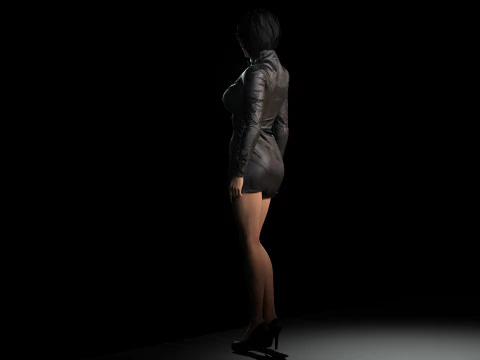 Mysterious Girl Aria 3D Model