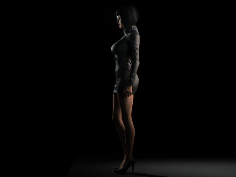 Mysterious Girl Aria 3D Model