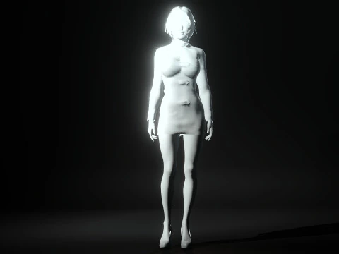 Mysterious Girl Aria 3D Model