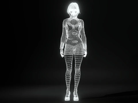 Mysterious Girl Aria 3D Model