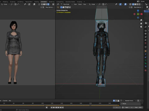 Mysterious Girl Aria 3D Model