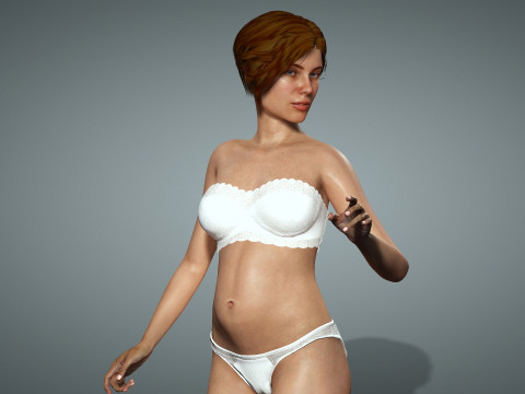 Сексуальна вагітна жінка 3D Модель
