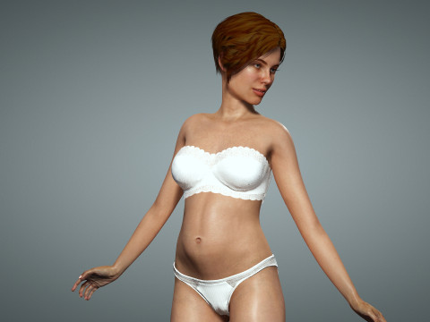 Wanita Hamil Seksi Model 3D