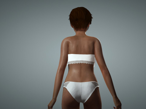 Wanita Hamil Seksi Model 3D