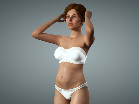 Wanita Hamil Seksi Model 3D