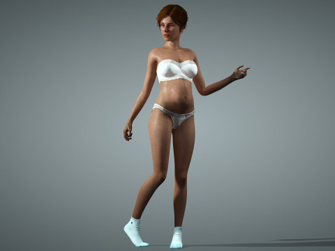 Wanita Hamil Seksi Model 3D