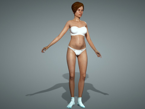 Wanita Hamil Seksi Model 3D