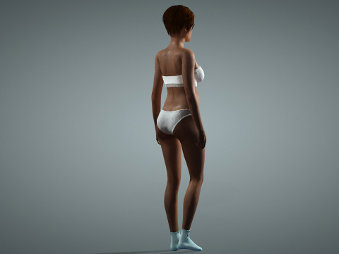 Wanita Hamil Seksi Model 3D