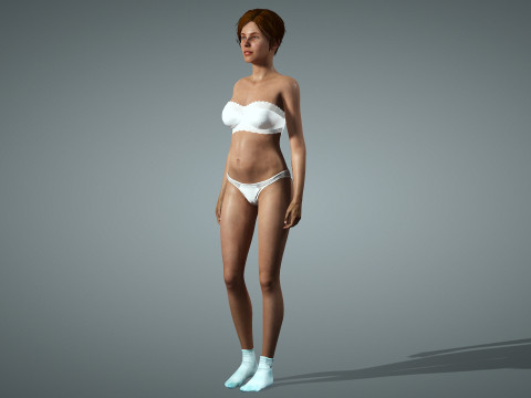 Wanita Hamil Seksi Model 3D