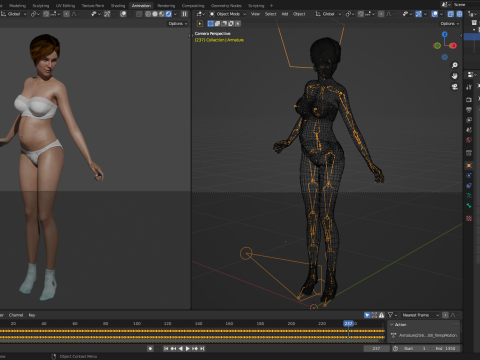 Wanita Hamil Seksi Model 3D