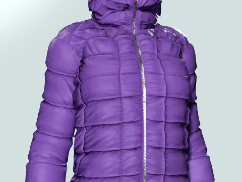 겨울 코트를 입은 여자 3D 모델