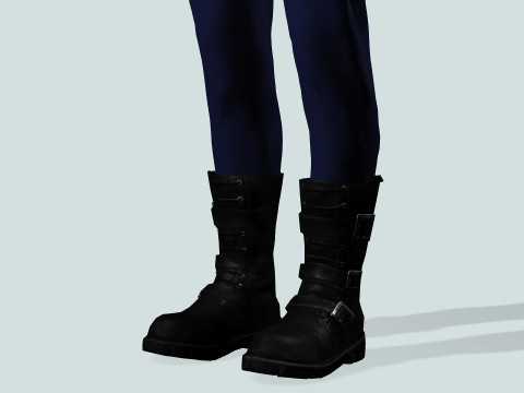 겨울 코트를 입은 여자 3D 모델