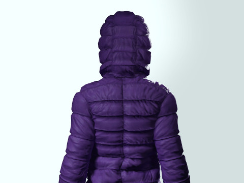 겨울 코트를 입은 여자 3D 모델