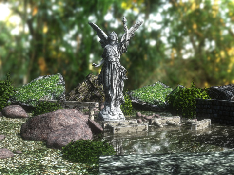 Jardín de las Ruinas Modelo 3D