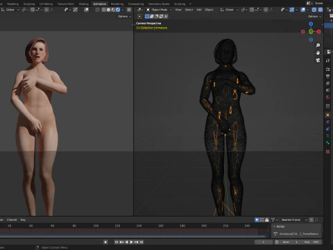 Sheela femme sexy Modèle 3D