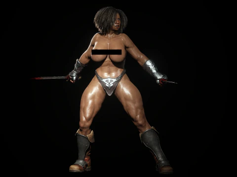 Gladiator Aretha The Amazon 3D Model