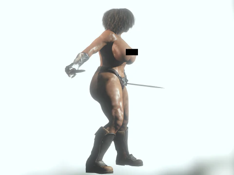 Gladiator Aretha The Amazon 3D Model