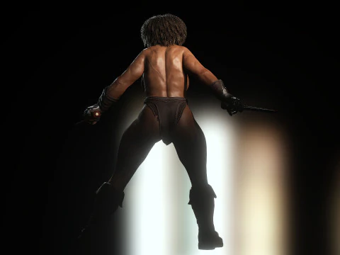 Gladiator Aretha The Amazon 3D Model