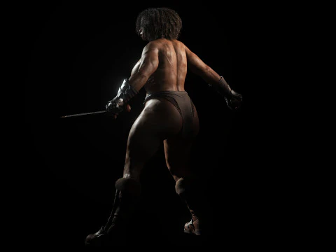 Gladiator Aretha The Amazon 3D Model