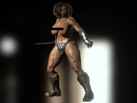 Gladiator Aretha The Amazon 3D Model