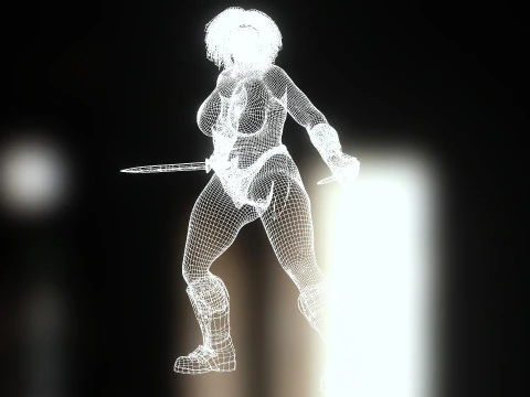 Gladiator Aretha The Amazon 3D Model