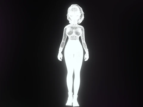Cartoonish Sexy Goth Girl Lenore 3D Model