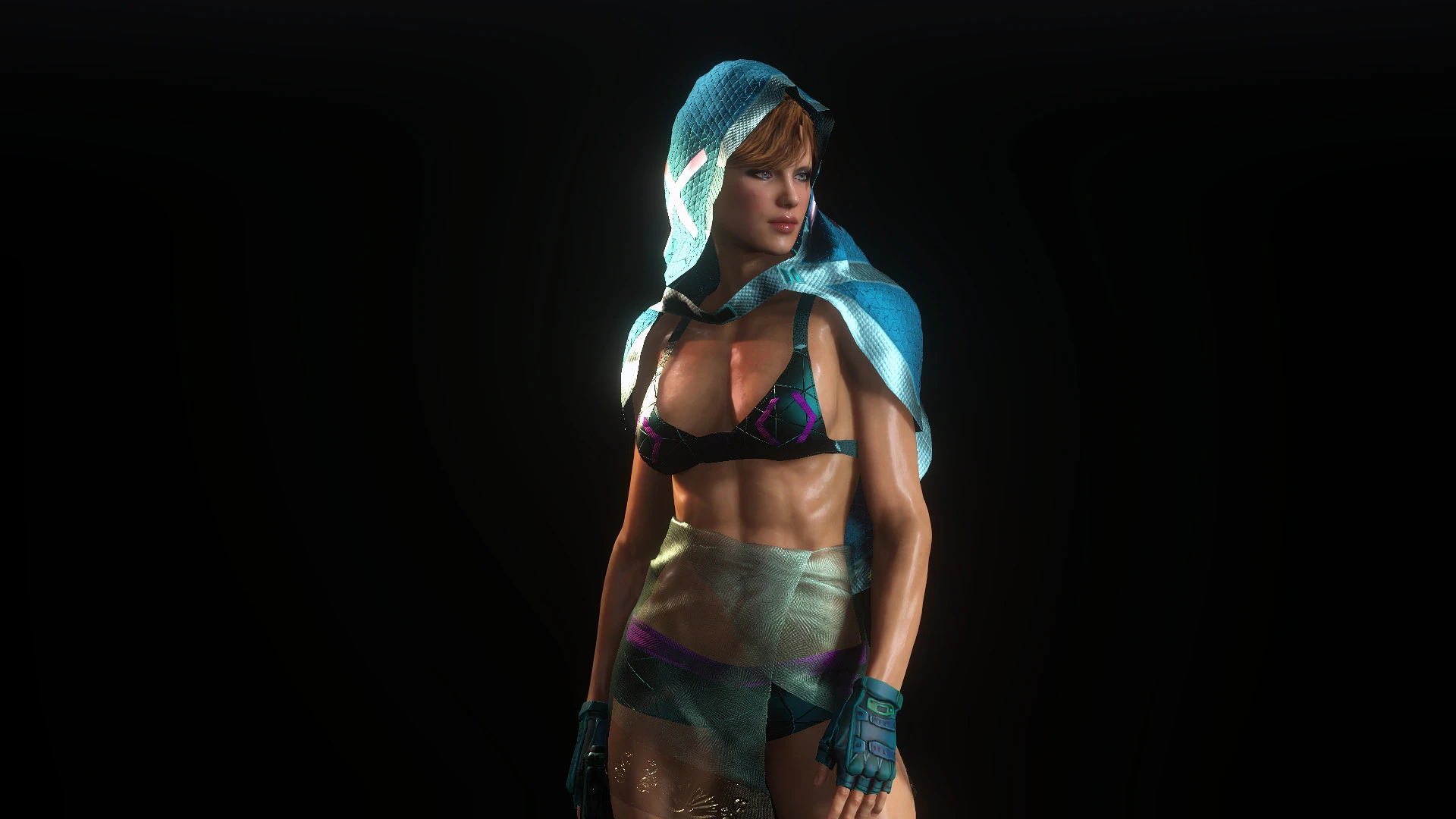 Sexy Cyber Assassin 3D Model .c4d .max .obj .3ds .fbx .stl .blend 