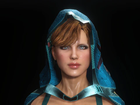 Sexy Cyber Assassin 3D Model