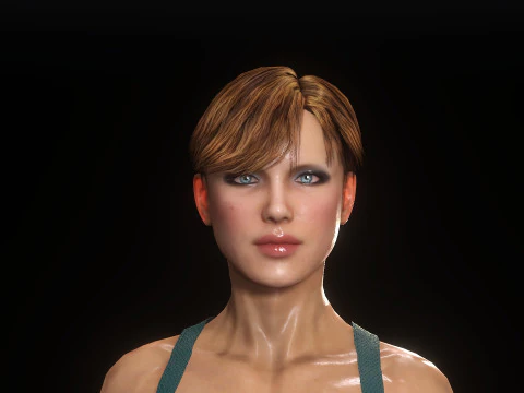 Sexy Cyber Assassin 3D Model