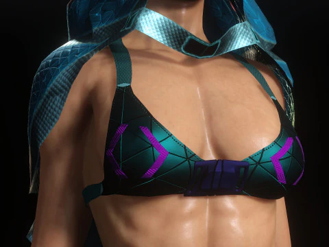 Sexy Cyber Assassin 3D Model