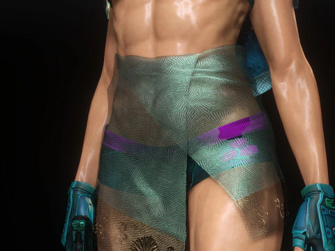 Sexy Cyber Assassin 3D Model