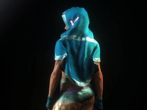 Sexy Cyber Assassin 3D Model