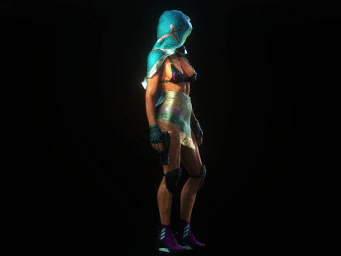 Sexy Cyber Assassin 3D Model