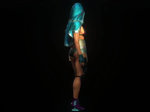 Sexy Cyber Assassin 3D Model