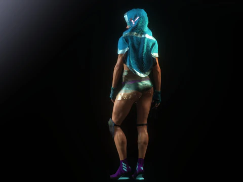 Sexy Cyber Assassin 3D Model