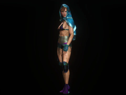 Sexy Cyber Assassin 3D Model