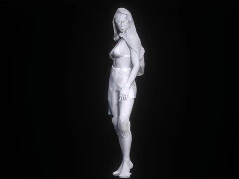 Sexy Cyber Assassin 3D Model