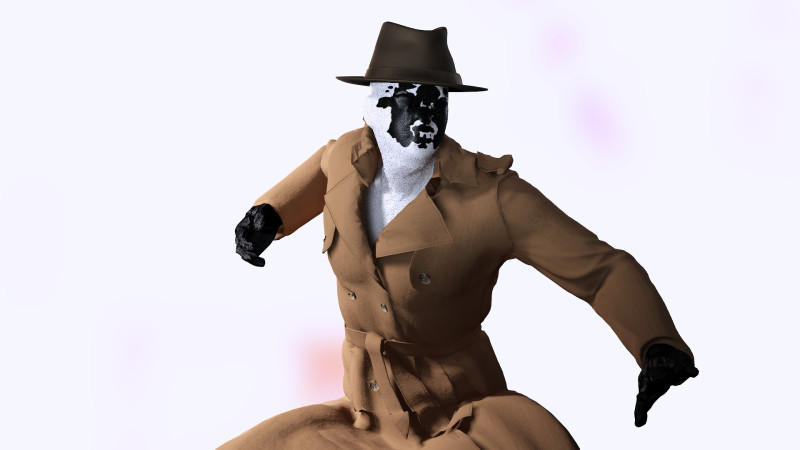 Rorschach 3D Model .c4d .max .obj .3ds .fbx .stl .blend