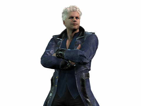 Hoofdpersoon van de vechter 3D Model